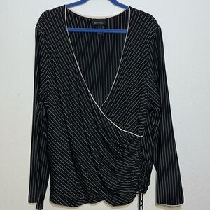 Lane Bryant Womens Wrap Long Sleeve Blouse Size 22/24